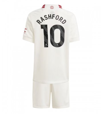 Manchester United Marcus Rashford #10 babykläder Tredje Tröja barn 2023-24 Korta ärmar (+ Korta byxor)